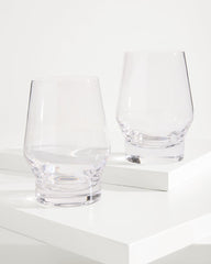 Viski® Heavy Base Crystal Whiskey Glasses - Set of 2