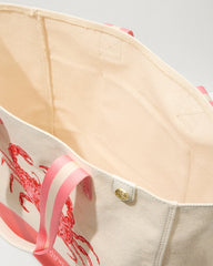 Embroidered Red Crab Beach Tote