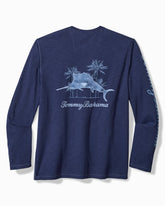 Big & Tall Azul Palms Long-Sleeve Lux T-Shirt
