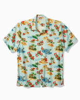 Big & Tall Santa Shores Silk Camp Shirt