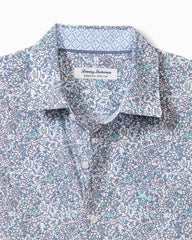 Big & Tall Sarasota Stretch Blue Flora IslandZone® Shirt