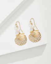 Sanibel Island Pearl and Shell Drop Earrings