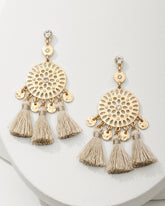 Madeira Tassel Statement Earrings