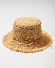 Raffia Packable Bucket Hat