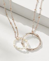 Island Essence Rose Gold Double-Loop Necklace