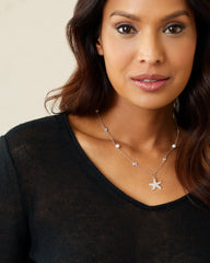 Island Essence Rose Gold Starfish Pearl Necklace