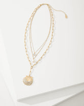 Sanibel Island Layered Shell Pendant Necklace