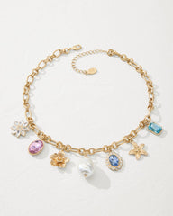 Tidal Treasure Multi-Charm Statement Necklace