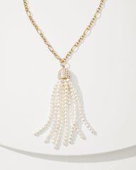 Tidal Treasure Pearl Tassel Necklace