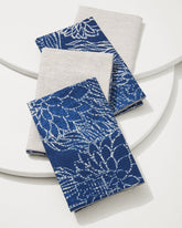 Island Navy Upcycled Reversible Dinner Napkins - Set of 4
