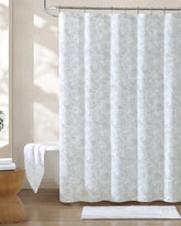 Pen and Ink Spring Green Palm Shower Curtain