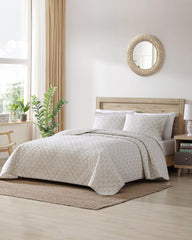 Bahama Fronds Reversible 3-Piece Full/Queen Quilt Set