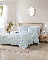 Art of Palms Reversible 3-Piece King Quilt Set