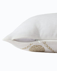 Golden Pineapples Embroidered Decorative Pillow