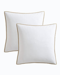 Bahama Basic Canvas White European Shams - Set of 2