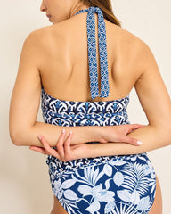 Island Cays Blooms Reversible Halter Tankini Top