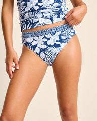 Island Cays Blooms High-Waist Bikini Bottoms