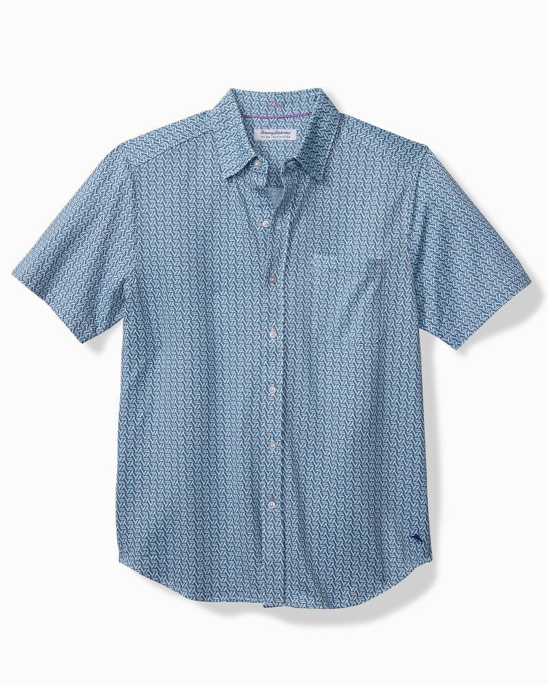 San Lucio Plaza Geo Knit Stretch Shirt
