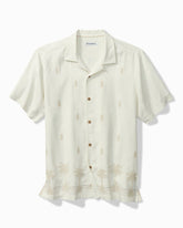 Pina Palms Embroidered Silk Camp Shirt