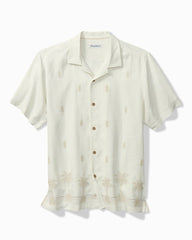 Pina Palms Embroidered Silk Camp Shirt