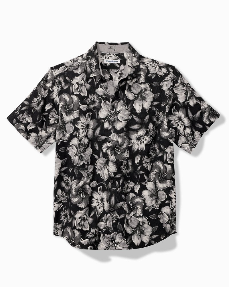 Hibiscus Hideaway Silk Camp Shirt