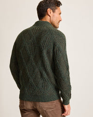 Beachscape Cable Button-Mock Sweater