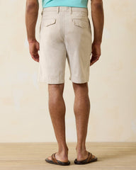 Beach Coast Linen-Blend Flat-Front 10-Inch Shorts