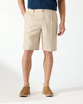 Latigo Beach Linen-Blend Pleated 10-Inch Shorts