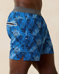 Maui Breaker Palm Route 5-Inch Hybrid Shorts