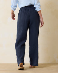 Two Palms High-Rise Linen Easy Pants