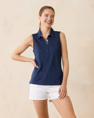 Paradise Piqué Sleeveless Polo