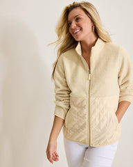 Faux Sherpa Quilted Hybrid Jacket