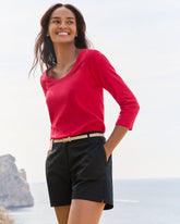 Ashby Isles Scoop-Neck 3/4-Sleeve T-Shirt