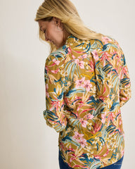 Flora Amora Long-Sleeve Silk Shirt