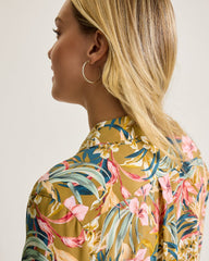 Flora Amora Long-Sleeve Silk Shirt