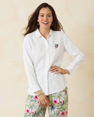 Coastalina Coastal Palms Linen Shirt