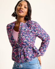 Sweeping Floral Quilted Jacket