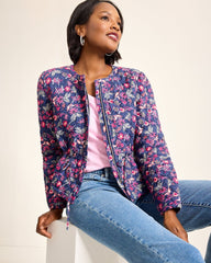 Sweeping Floral Quilted Jacket