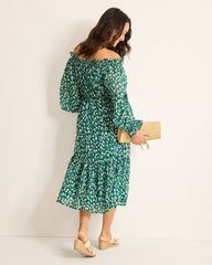 Jeweled Jaguar Midi Dress