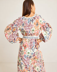 Vista Cove Long-Sleeve Midi Dress