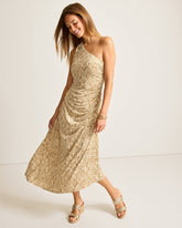Playa Python Maxi One-Shoulder Dress