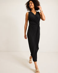 Clara Glimmer Maxi Wrap Dress