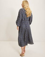 Diamond Cay Long-Sleeve Maxi Dress