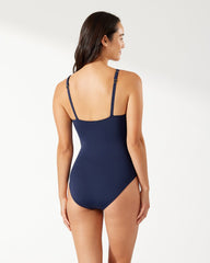 Pearl Wrap-Front One-Piece Swimsuit