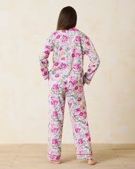 Woven Sateen Long Sleeve & Pants Pajama Set