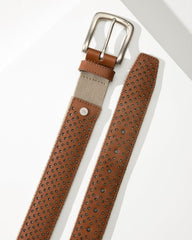 Leather Mesh Cushion Performance Belt