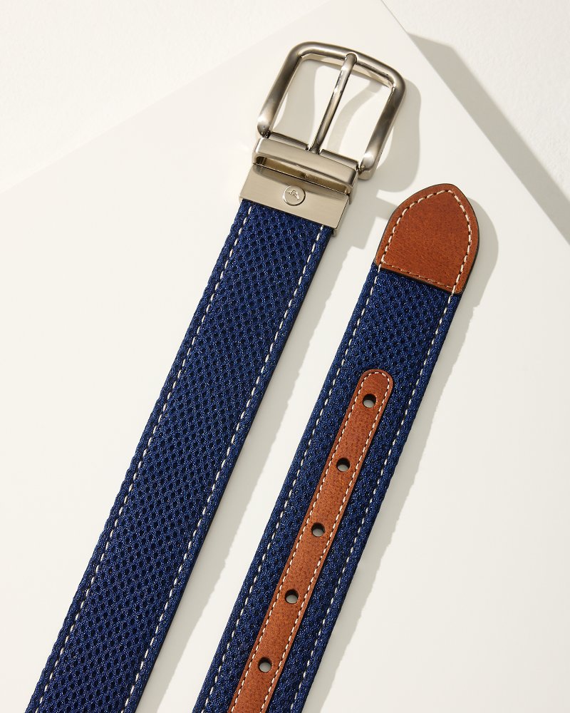 Leather Mesh Reversible Performance Belt