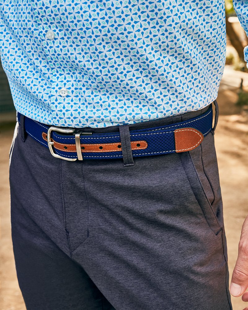 Leather Mesh Reversible Performance Belt