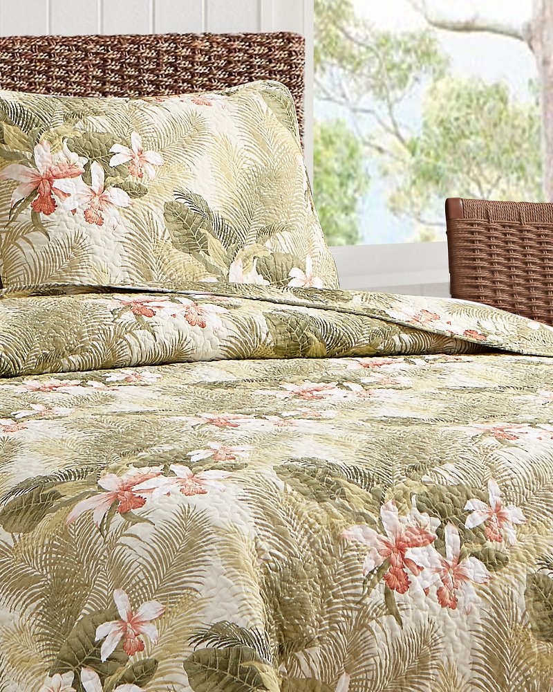 Tropical Orchid 3-Piece King Quilt Set