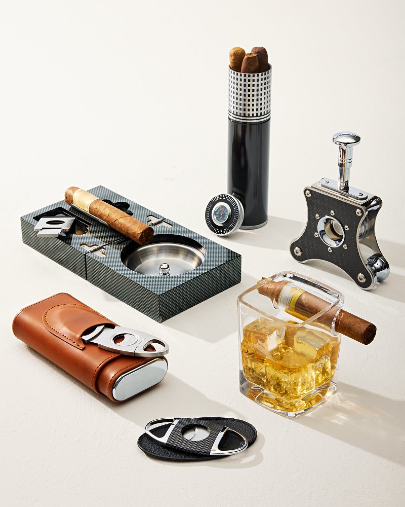 Ashton 3-Cigar Leather Case and Cutter